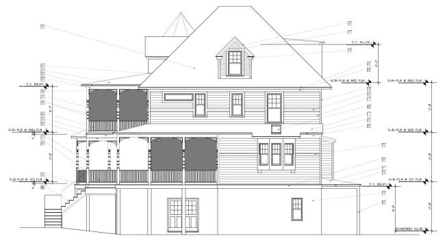 Proposed Rear (West) Elevation