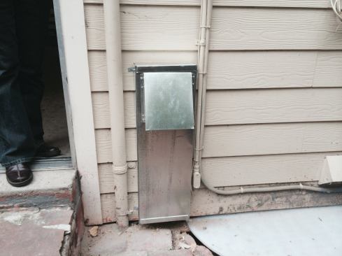 When the mechanical room is adjacent to an outside wall, openings for combustion air can be direct to the outside.