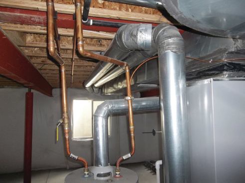 Remember that air just needs to be introduced to the basement or mechanical room, not brought directly to the equipment.