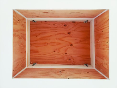 With the airtight panel in place and all the corners sealed, the access completes the air barrier of the house.