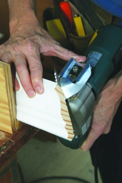 Start with a cut at the top.