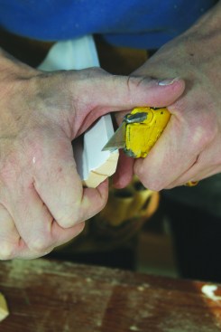 Then make a relief cut in the mating piece.