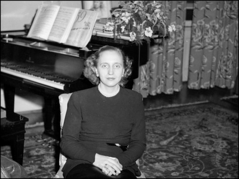 By the time the Trumans moved into the White House in April 1945, interior walls and floors had settled and pulled away from the mansion’s robust masonry façade leading Truman to note that, “The upstairs floors sagged and moved like a ship at sea.” Then in 1948, First Daughter Margaret Truman’s piano broke through the floor in First Family’s private quarters, which prompted a more-invasive structural inspection. Here, First Daughter Margaret Truman is seated before her baby grand piano in the family quarters of the White House ca. 1948.