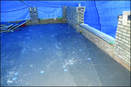 Pedestal supports are well-suited for roof systems with multiple slopes, including tapered roof-deck insulation sloping towards scuppers for drainage.