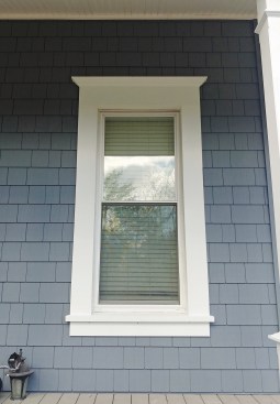 The window trim materials offered by Royal Building Products are varied enough to make several types of casing systems, including a Victorian look.