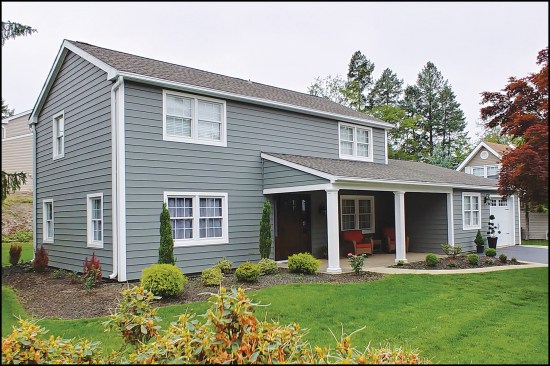 Everlast, combined with cellular-PVC fascia, corner boards, and brickmold casings, creates an authentic, zero-maintenance exterior.