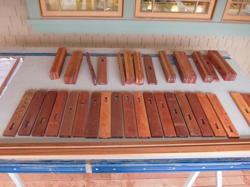 As we started to assemble the individual sections on the worktable, some of the pieces weren’t fully dry—we were up against a firm deadline to finish, and it was in the high 30’s outdoors; not optimal for drying. This required us to wear rubber-coated gloves kept things from getting too slippery.