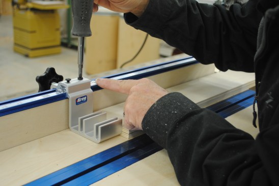 ... and then adjust the pointer on the stop until it’s perfectly positioned.