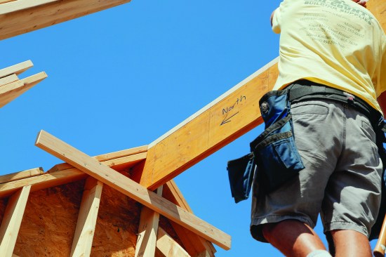 They then pushed the ridge into the gable slot.