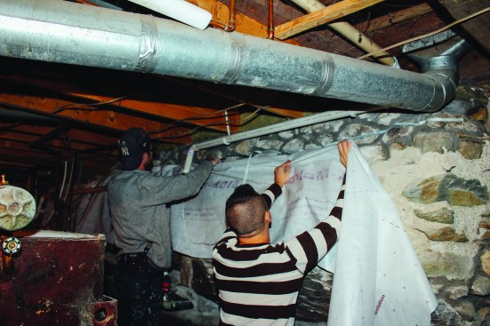 Using long lengths of membrane reduced the number of seams.