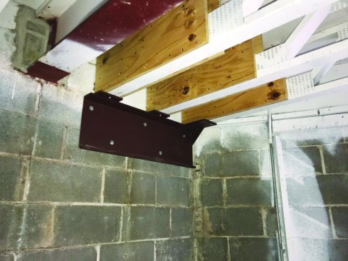 The final assembly will be concealed in the wall after the finishes are applied.