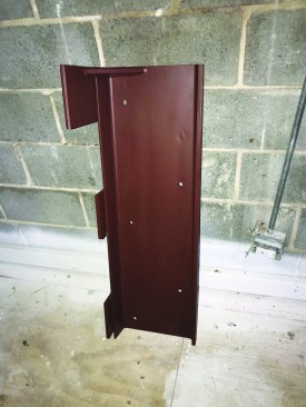 The author’s approved drawings guided the fabrication of the support beam.