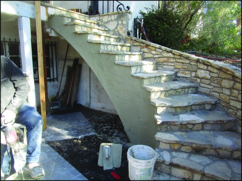 …prior to the application of a traditional two-coat stucco finish.