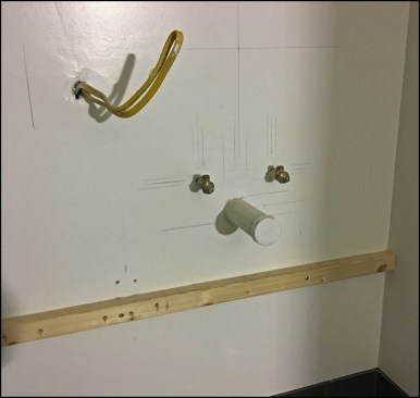 The existing conditions are precisely plotted on the wall.