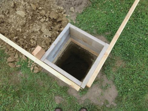 It takes about 15 to 20 minutes to dig each hole to the required depth. Usually a shovel, a crowbar, and a post-hole digger suffice, but it's a good idea to keep a recip saw and jackhammer handy in case of obstructions like a rock or a root.