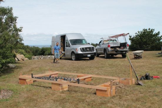 Below grade, the soil acts as the concrete form.