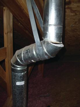 Reconnecting disconnected vent sections is often impossible from the top of the roof.