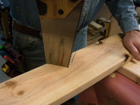 When using a circular saw, stop the cuts right at the intersecting marks of the plumb and seat lines and finish the cuts with a hand saw or jigsaw.