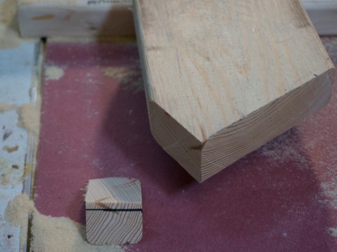 The final tail cut is made along that line, and the resulting rafter can be used as a pattern to lay out all the other common rafters.