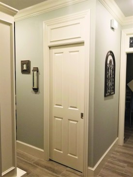 Doors that are less visible don’t need the full transom treatment.