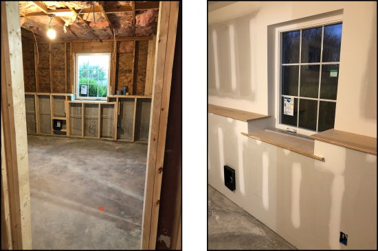 The author recommends erring on the side of caution when going to the expense of cutting concrete, with a maximum sill height of 42 inches off the finish floor (left, right).