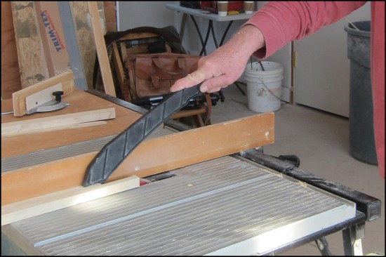 A basic push stick should never be far from reach and always replaced when worn. This basic notched plastic version is easily mimicked using scrap lumber, so no excuses.