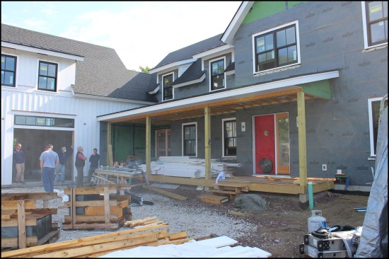 Air-sealing homes has much improved over the past 15 to 20 years. Here, the authors test a well-built Vermont home with a complex roof for air leaks using theatrical fog. The home’s multiple dormers proved to be well sealed by the builder’s conscientious crew (dormers are notoriously leaky spots).