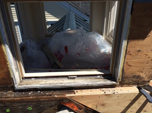 The existing windows didn’t need to be replaced, which saved us from having to do any interior trim or drywall work. The seam between the awning’s sill and site-applied 5/4 trim was a likely water entry point and caused slight rot to the factory sill. See detail 1.