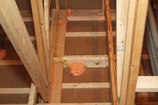 Any penetration into the attic should be sealed with spray foam. This needs to happen before insulation.