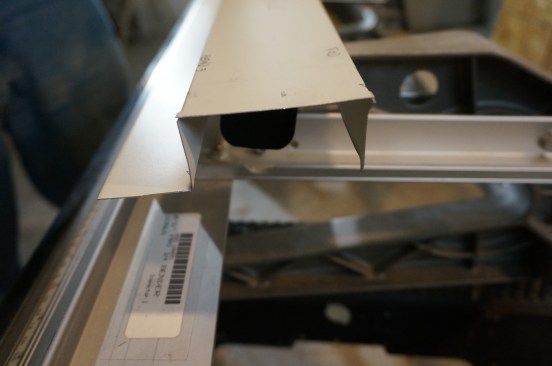 Casing shapes are also possible with a brake. This flat casing with a nailing flange is three 90° bends.