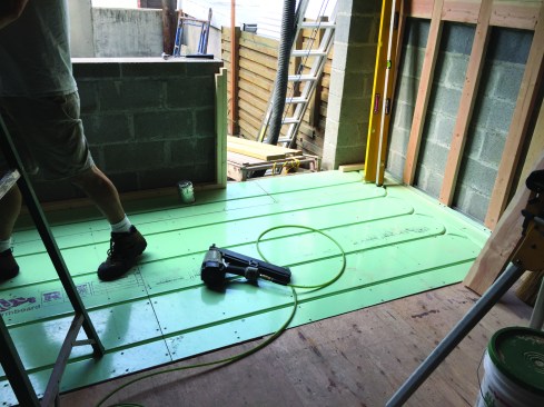 ... then over a framed-floor assembly.