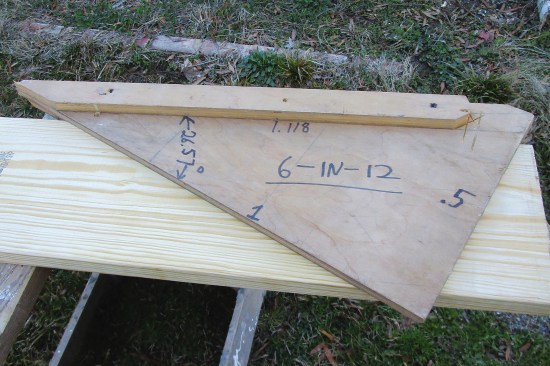 Fabricated from scrap plywood with a true 90-degree corner and carefully measured dimensions to match the roof pitch …
