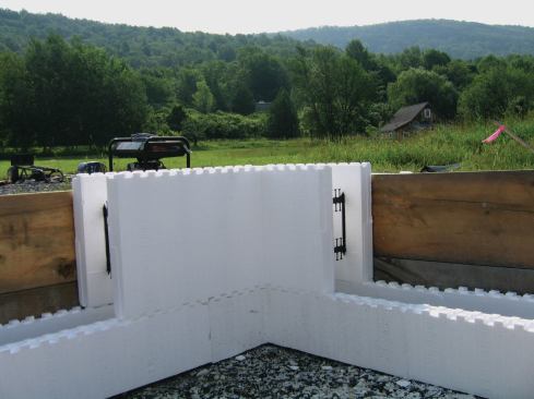 Self-aligning nubs keep the blocks in place.