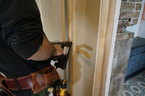 Do the same at the middle hinge.