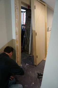 Stretch diagonal strings from the corners of the opening to check for cross-leggedness, a condition where the sides of the opening are not in the same plane.