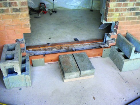 Then he forms a new sill.