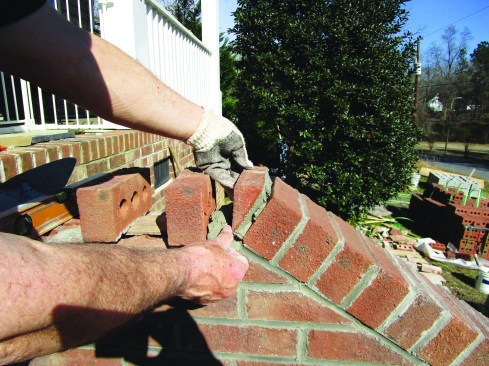 At the top of the slope, the course transitioned to level with another 29-degree-angle brick.