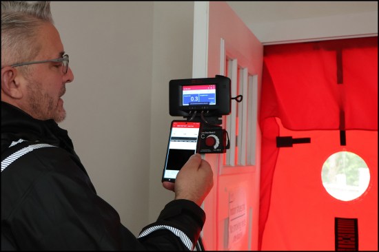 While testing a new house, the author uses the TEC Auto Test app on his smartphone to connect to his TEC DG-1000 manometer. See author’s Nov/Dec/22 story, “Upgrading to a User-Friendly Manometer” for tips on transitioning from an “old workhorse” TEC DG-700 model to a DG-1000.