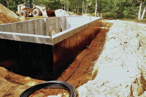 Heat for this house is provided through geothermal ground loops that suck warmth from the ground.