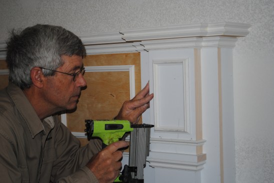 A rectangle of molding creates the pilaster panel.