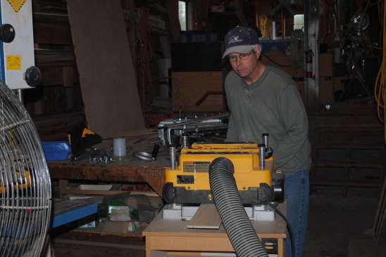 The easiest way to create the curved components of the niche is by laminating strips. The author starts with the rails for the curved top, resawing and planing them  to just over 1/8-inch thick. Five strips provide the desired finish thickness.