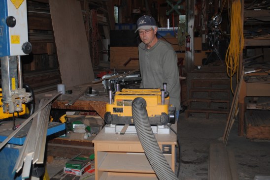 As before, the lamination begins with milling strips just over 1/8-inch thick.