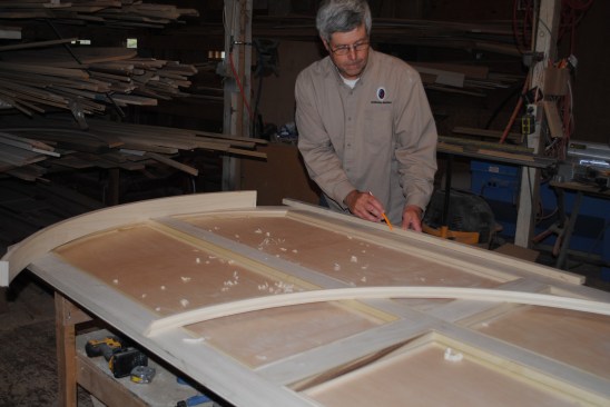 Next the author lays out the positions of the side panels. 