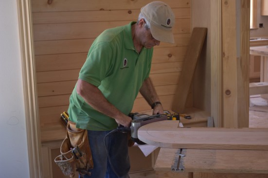 For both steps, the author used a belt sander to smooth and even out the curves. 