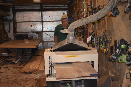 The top step fit within the width of the planer. 