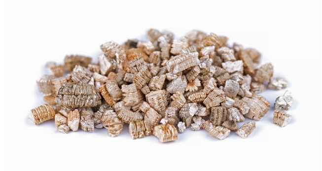 Sample of vermiculite insulation.