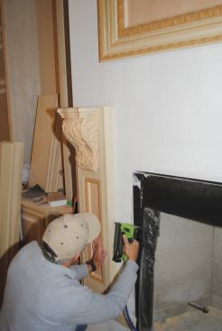 The pilaster with all its ornamentation attaches to the block.