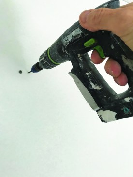 A drill bit probe can be used to locate the framing.