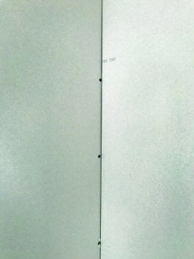 The author fills any cracks wider than 1/8 inch between sheets with setting compound.