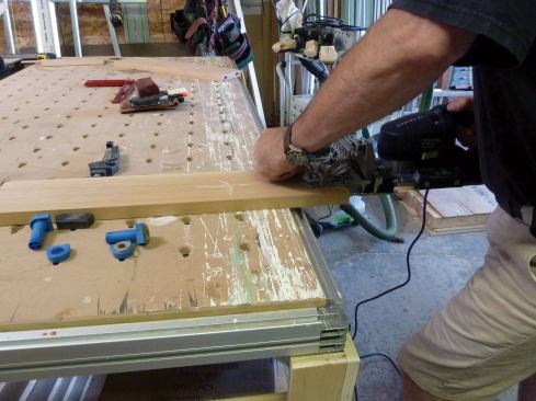 The marks also registered the Domino's fence to cut the mortise.